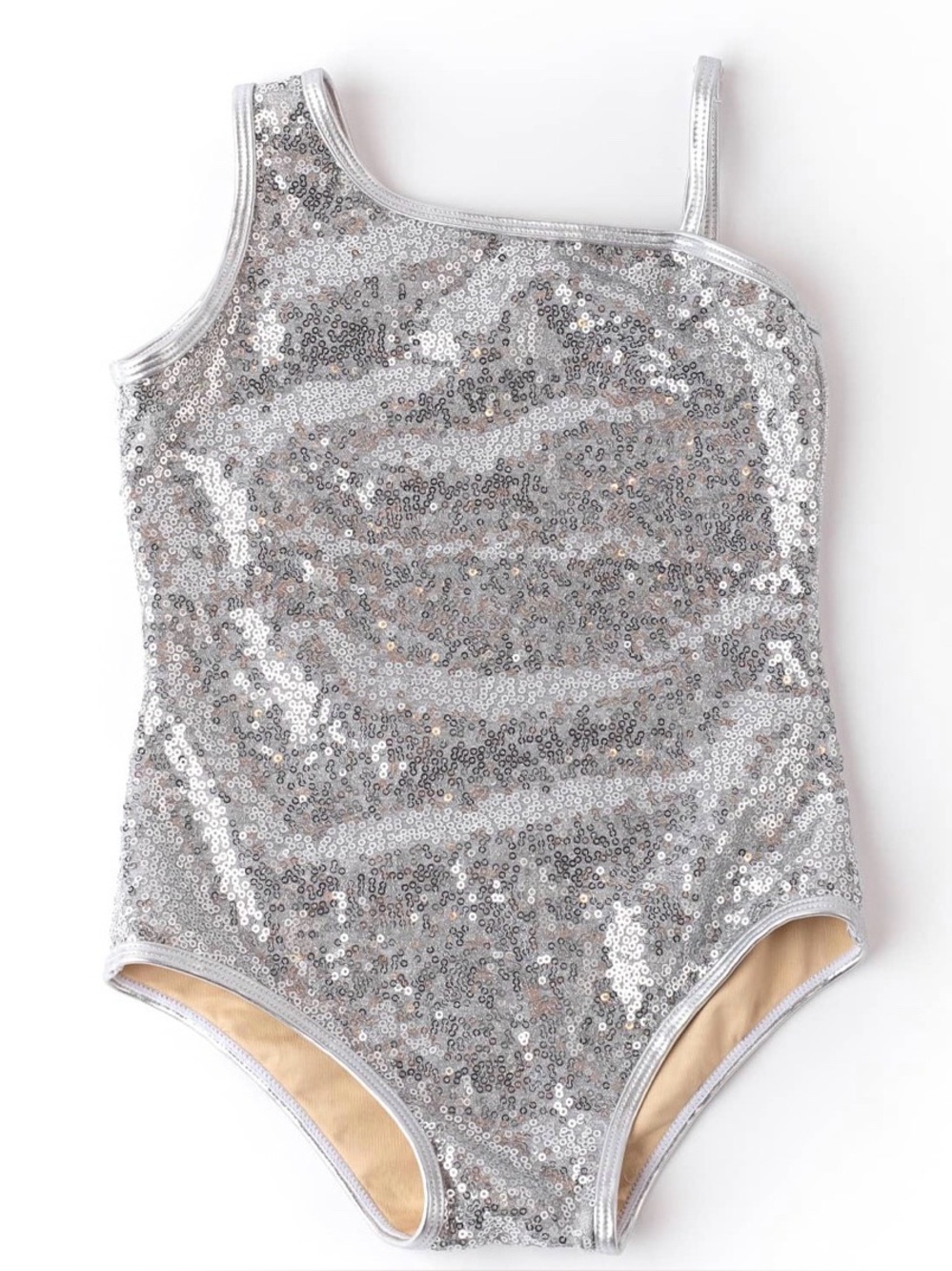 Shade Critters Silver Sequin 1-Shoulder Swimsuit